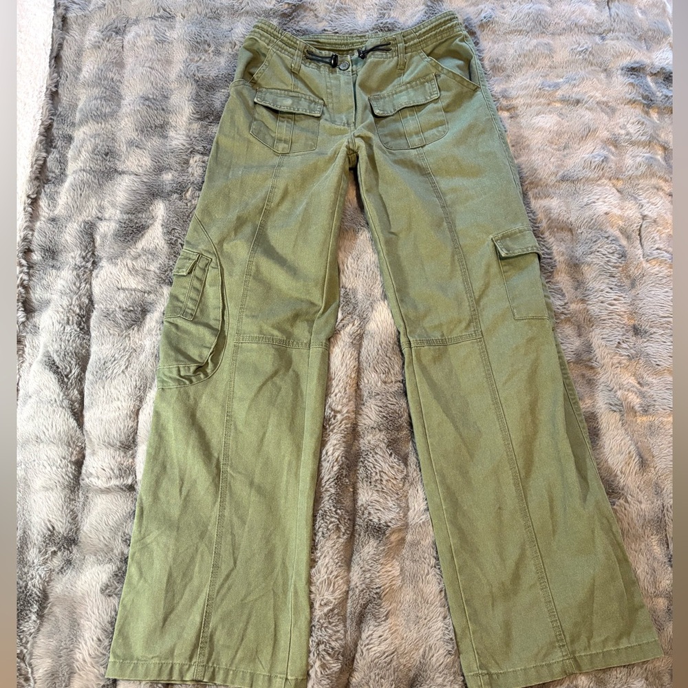 John Galt green cargo pants wide leg size small